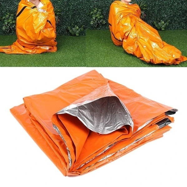 Portable Waterproof Emergency Survival Sleeping Bag Hiking Camping Gear Thermal Bivy Sack First Aid Rescue Kit Mylar Blanket