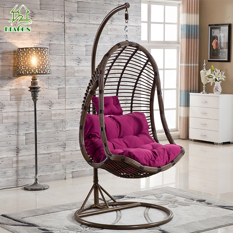 Porch Patio Garden Steel Hanging Swing Chair Hammock with Stand for Outdoor Use