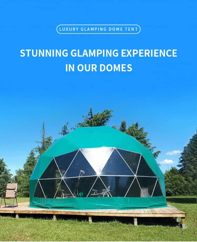 Luxury Large Glamping Outdoor Event Geodesic Dome Tent with Shower and Toilet