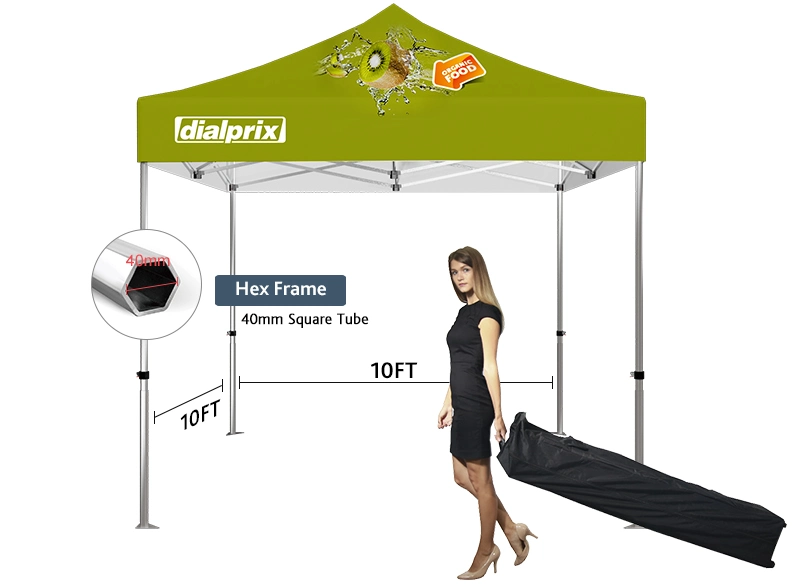 Custom Outdoor Large Heavy Duty Aluminum Frame Pop up Canopy Tent with Sides for Trade Show Beach Party Events Advertising