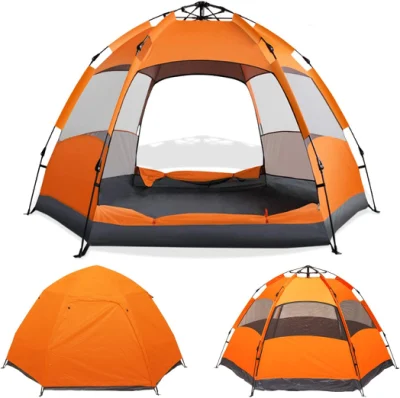 インスタントポップアップキャンプテント二重層自動油圧防水屋外テント 2-3 人用